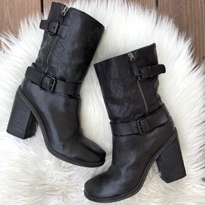 Designer block heel boots 39